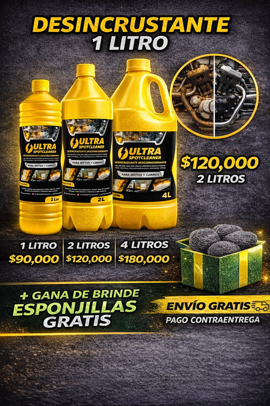 Desincrustante Desoxidante - 1 Litro - Gratis Esponjillas